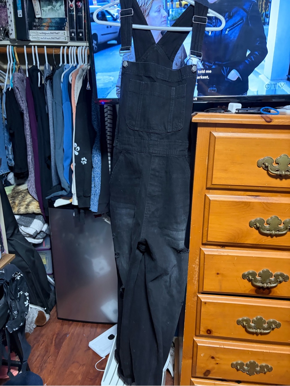 Bluenotes Black Women's Denim Overalls Jumpsuit